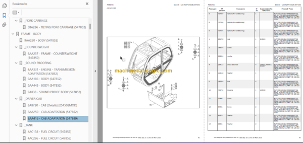 Manitou MLT 735 S2 E2 PARTS MANUALS