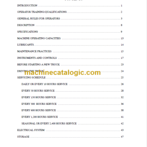 MANITOU S402-S502TC-S602TC-S404TC-S504TC-S604TC-D OPERATOR SERVICE MANUAL