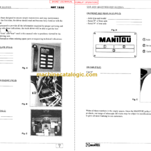 Manitou MRT 1850 COMFORT LINE SERVICE MANUAL