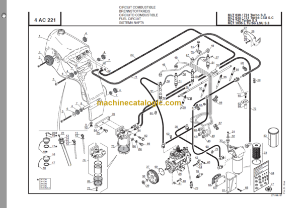 Manitou MLT 731 Turbo Série C - E2 PARTS CATALOGUE