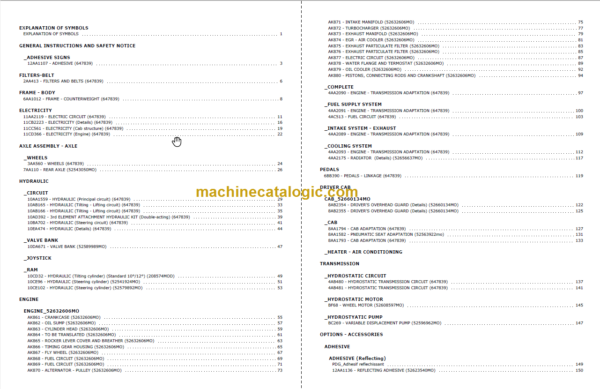 MANITOU MC MSI 25-30-35 Spare Parts Catalog