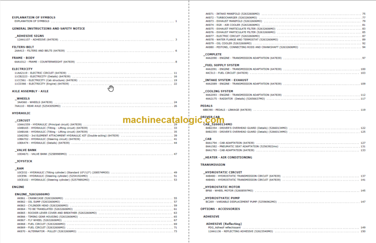 MANITOU MC MSI 25-30-35 Spare Parts Catalog