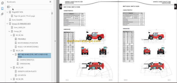 MHT 10180 129M ST4 S1 REPAIR MANUAL