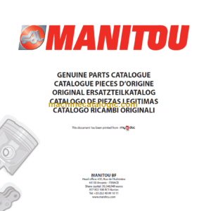 Manitou MLT 735 120 LSU S2 E2 PARTS MANUALS