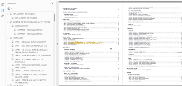 Manitou MLT-X 841 PARTS CATALOGUE