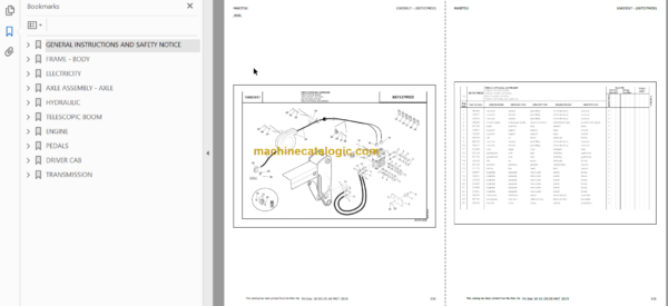 Manitou MHT 10120 L E3 PARTS CATALOGUE