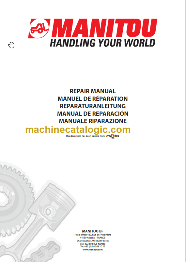 MANITOU ME425 SERIES 2 REPAIR MANUAL