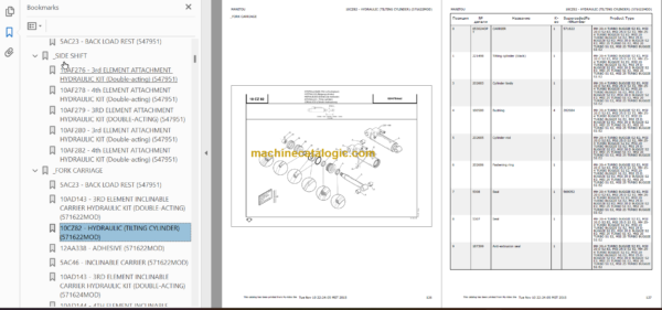 MANITOU MSI 30D PARTS CATALOGUE