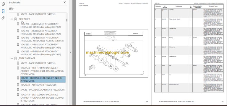MANITOU MSI 30D PARTS CATALOGUE
