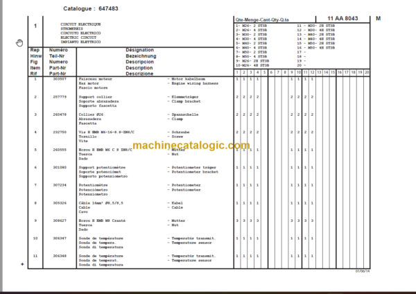 MANITOU M 40-4 + H ST3B PARTS CATALOGUE