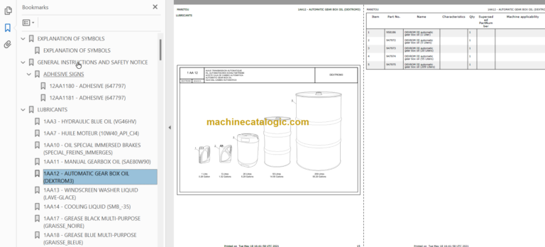 Manitou MLT-X 841 PARTS CATALOGUE