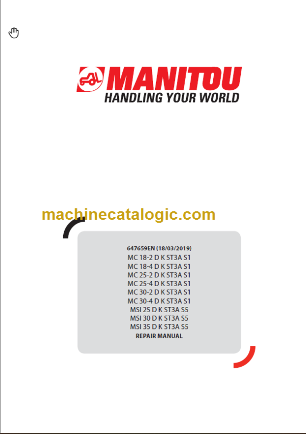 MANITOU MC 18-4 D K ST3A S1 REPAIR MANUAL