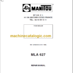Manitou MLA 627 Repair Manual