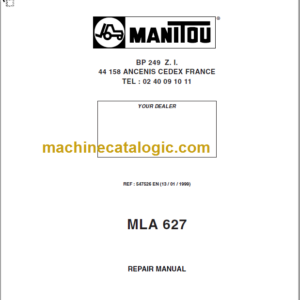 Manitou MLA 627 Repair Manual