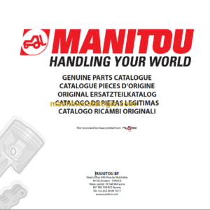 Manitou MLT 735 T3B PARTS CATALOGUE