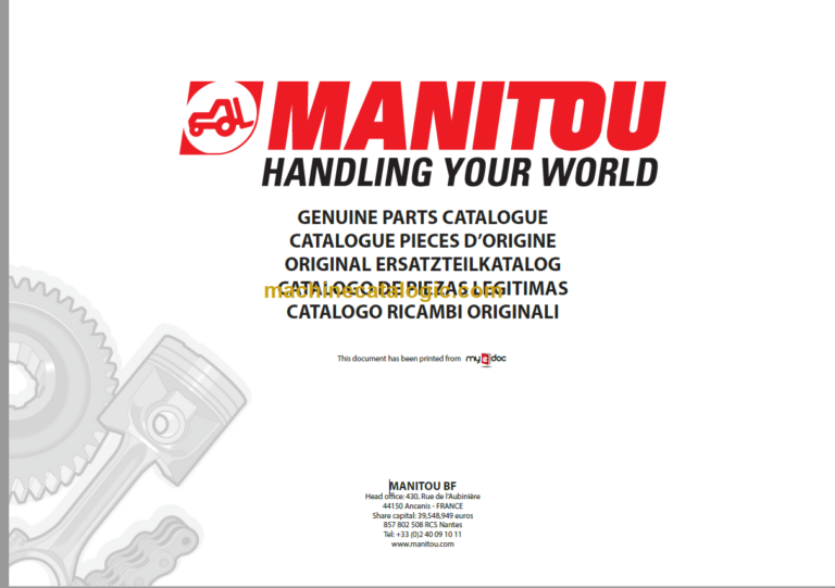 Manitou MLT 735 T3B PARTS CATALOGUE