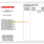Manitou MLT 735 PS S 3 - E2 PARTS CATALOGUE