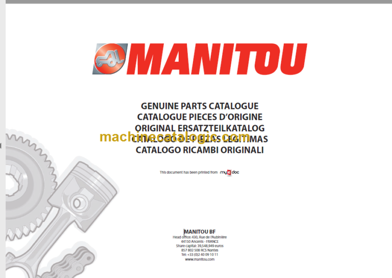 MANITOU MSI 35T PARTS CATALOGUE