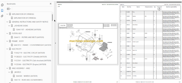 MANITOU MC MSI 25-30-35 Spare Parts Catalog