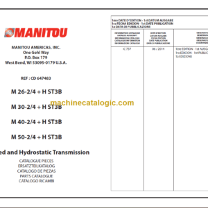 MANITOU M 50-2 + H ST3B PARTS CATALOGUE