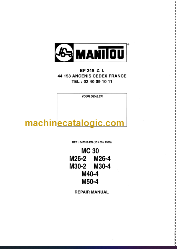 MANITOU M50-4 REPAIR MANUAL