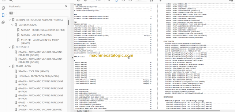 Manitou MLT 735 T3B PARTS CATALOGUE