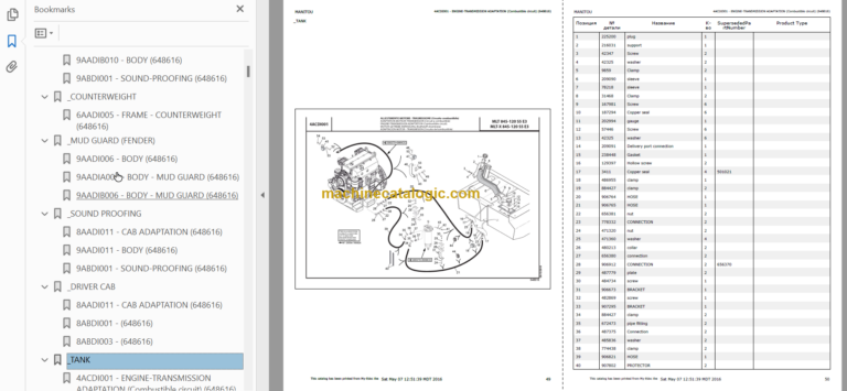 Manitou MLT 845 S5 PARTS CATALOGUE