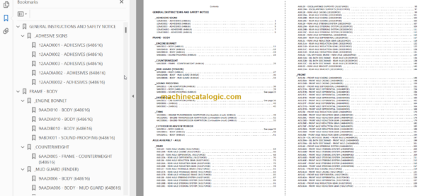 Manitou MLT-X 845 120 S5 PARTS CATALOGUE