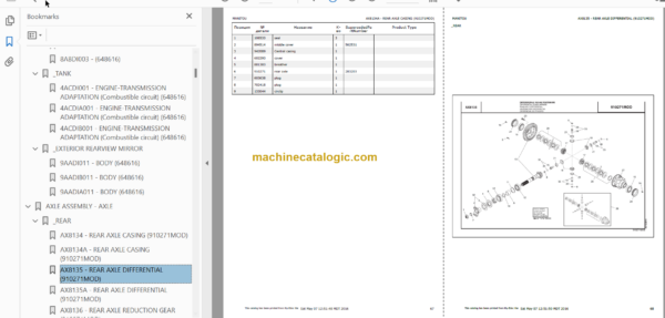 Manitou MLT-X 845 120 S5 PARTS CATALOGUE