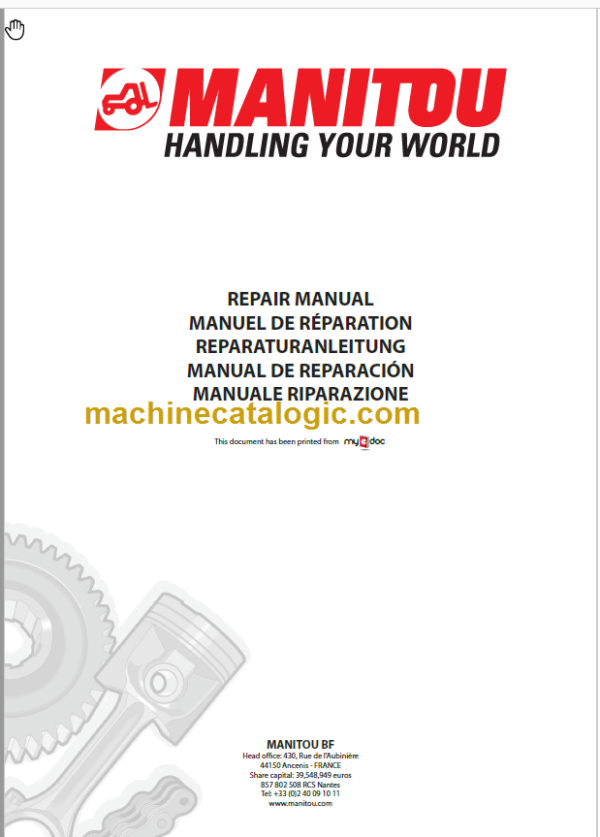 MANITOU ME430 SERIES 2 REPAIR MANUAL