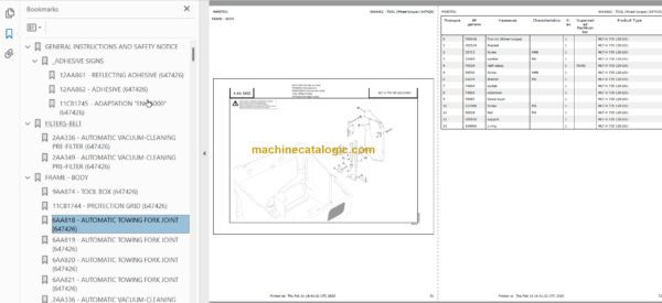 Manitou MLT 735 T3B PARTS CATALOGUE