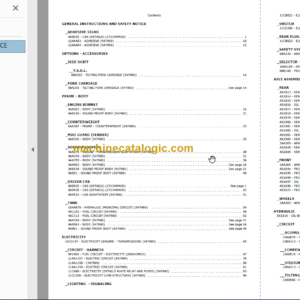 Manitou MLT 845 120 LSU S3 E3 Parts Catalogue