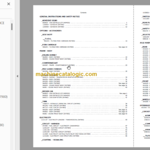 Manitou MLT 845 S3 E3 Parts Catalogue