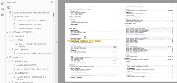 Manitou MLT 845 S3 E3 Parts Catalogue