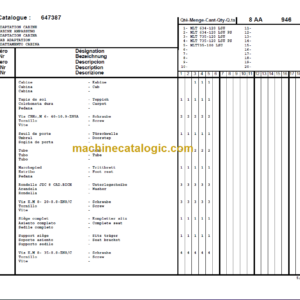 Manitou MLT 634 Serie G-E3 PARTS CATALOGUE