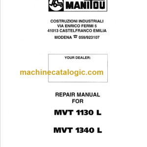 Manitou MVT 1340 L REPAIR MANUAL