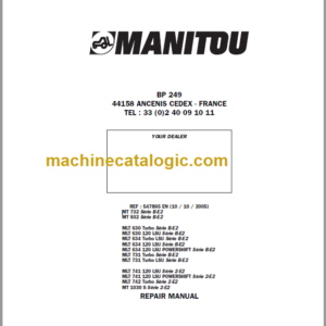 Manitou MLT 731 Turbo LSU Série B-E2 Repair Manual