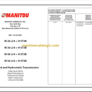 MANITOU M 50-4 + H ST3B PARTS CATALOGUE