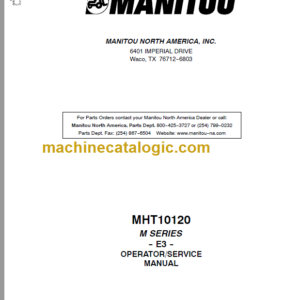 MHT10120 M SERIES E3 OPERATOR SERVICE MANUAL