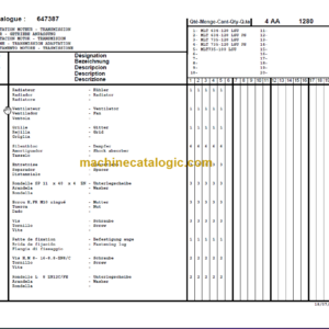 Manitou MLT 634-120 LSU Série G-E3 PARTS CATALOGUE