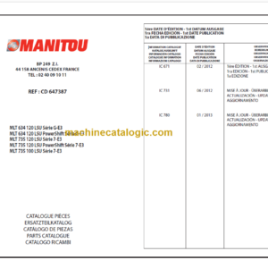 Manitou MLT 735 LSU S 7-E3 PARTS CATALOGUE