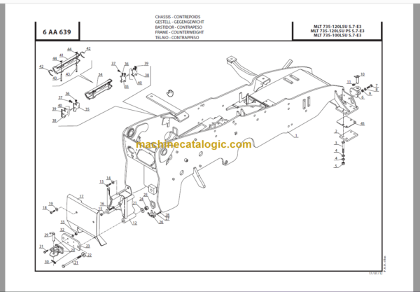 Manitou MLT 735 LSU S 7-E3 PARTS CATALOGUE