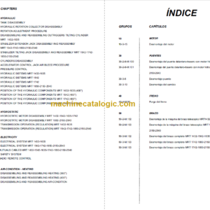 Manitou MRT 1432 MS REPAIR MANUAL FR-EN-ES