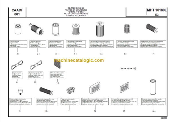 Manitou MHT 10180L E3 PARTS MANUAL