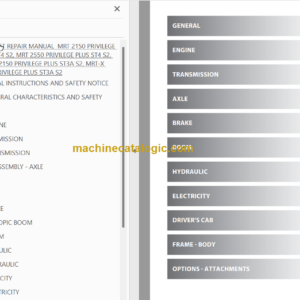 Manitou MRT-X 2150 PLUS ST3A S2 REPAIR MANUAL