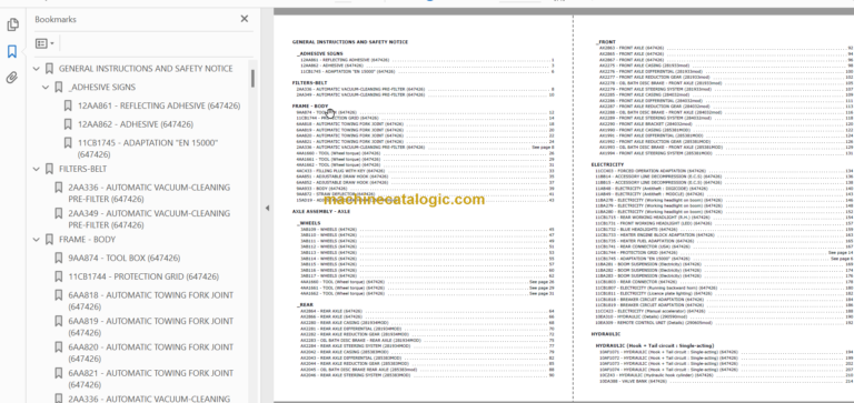 Manitou MLT-X 732 95P ST3A PARTS CATALOGUE