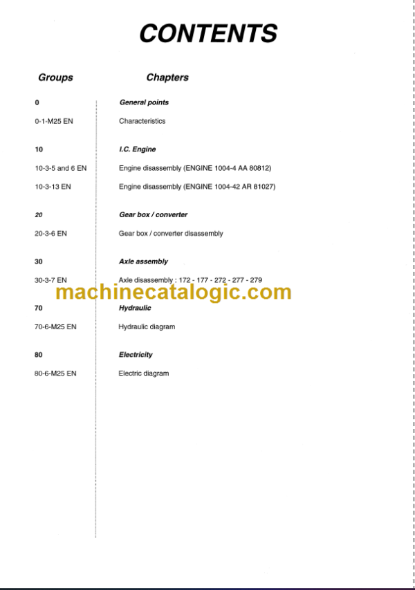 MANITOU MC 30 REPAIR MANUAL