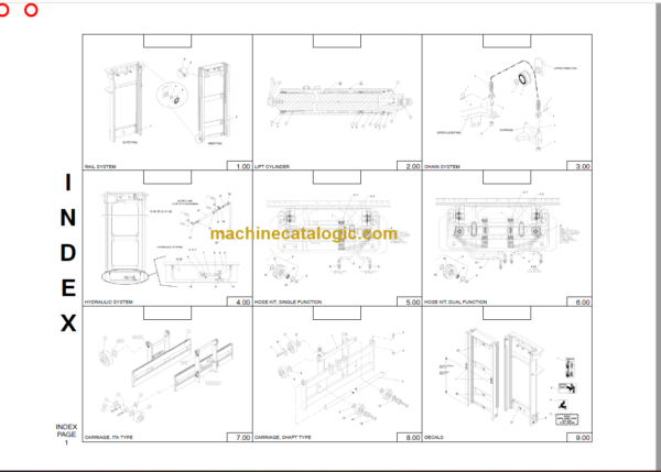 MANITOU 9300 Series Parts Manual