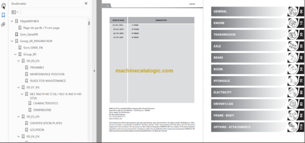 MHT- X 10180 129M ST3A S1 REPAIR MANUAL