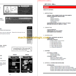 Manitou MHT10120 M SERIES E3 OPERATOR SERVICE MANUAL